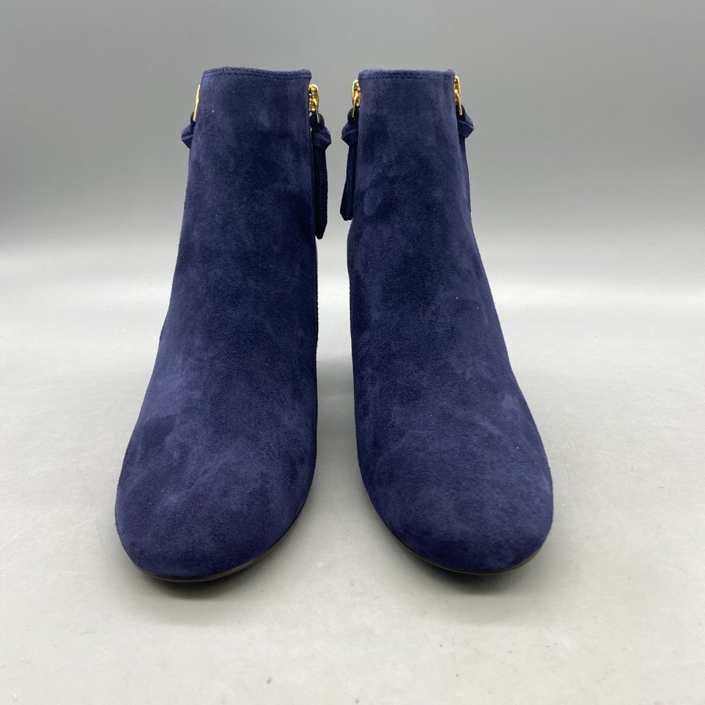 Cole Haan Saylor Grand Bootie II Women’s 6.5 M Blue Suede Ankle Boots Zipper NEW - Picture 9 of 13